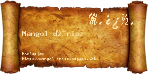 Mangol Írisz névjegykártya